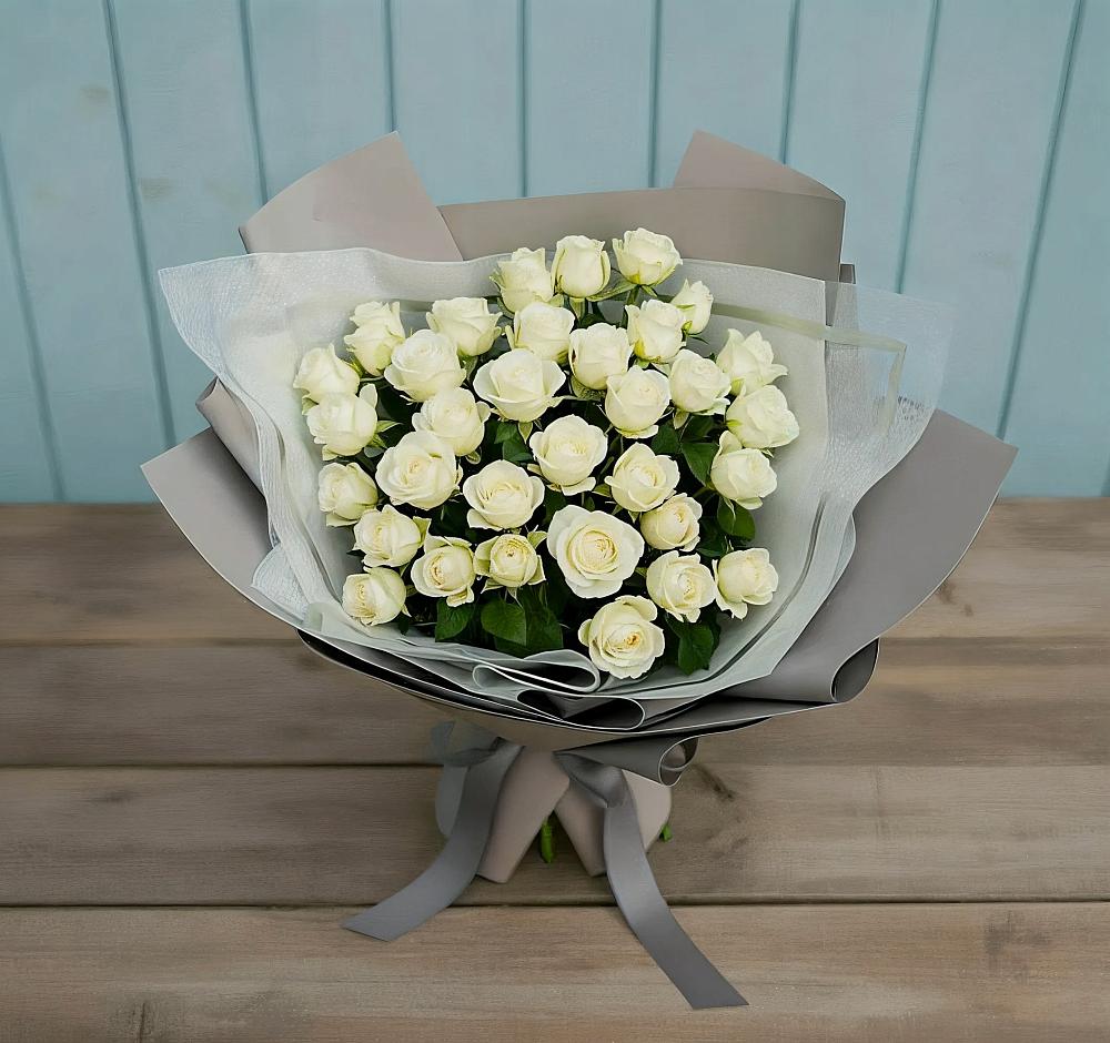 Букет Белоснежная нежность в Рождествено