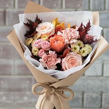 Букет цветов из:  Гвоздики, Хризантемы и Розы в Рождествено