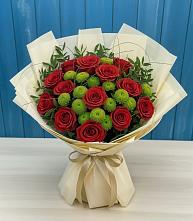 Букет цветов из:  Розы и Хризантемы в Рождествено