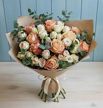 Букет цветов из:  Альстромерии и Розы #REPLACE_PRED# Рождествено